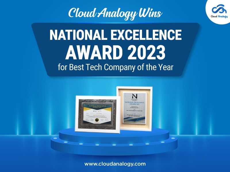 Cloud Analogy Wins National Excellence Award 2023 for Best Tech Company Of the Year