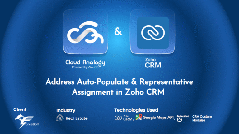 Address Auto-Populate & RepresentativeAssignment in Zoho CRM ​